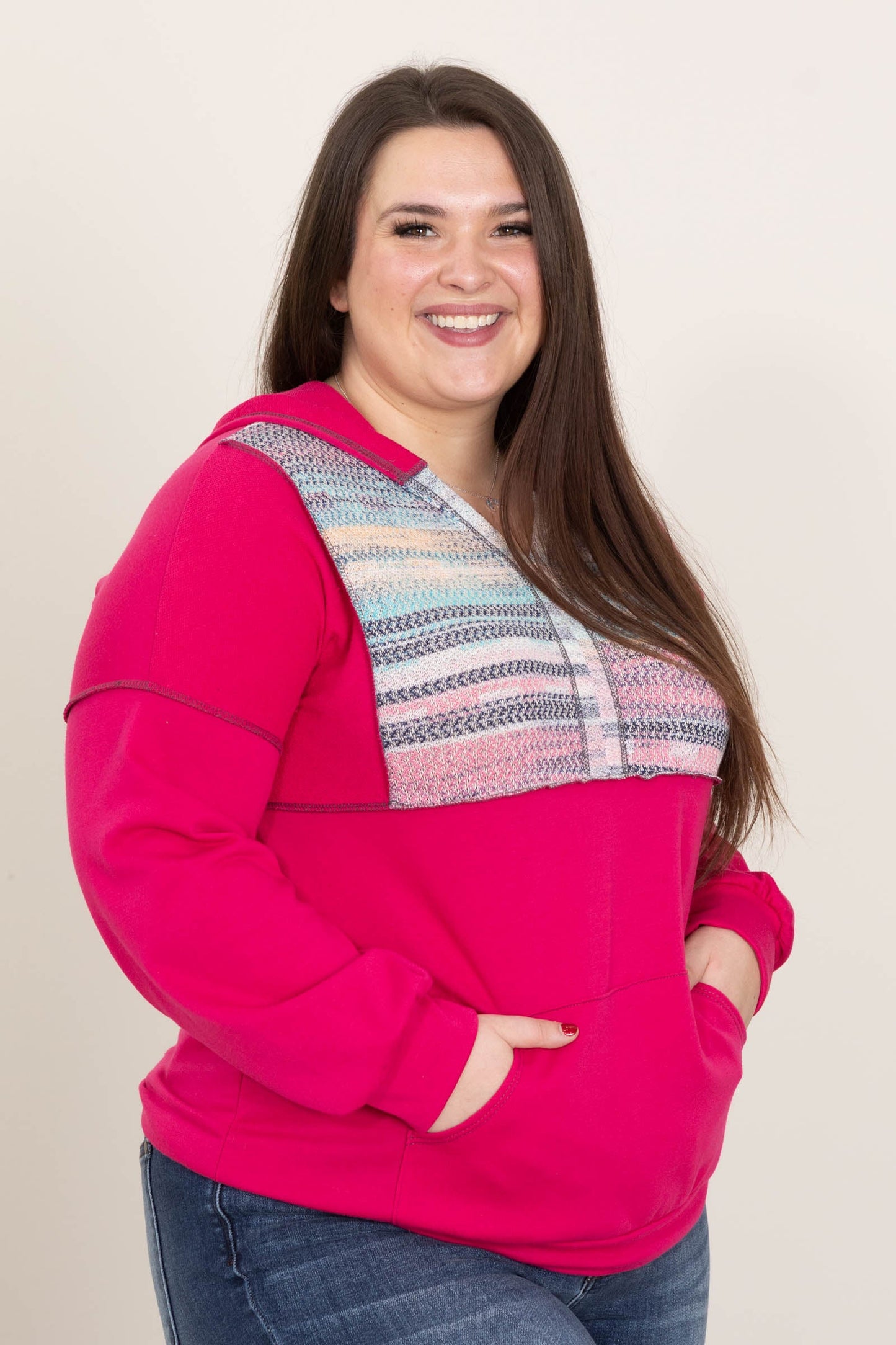Breezy Knit Long Sleeve Hoodie Top
