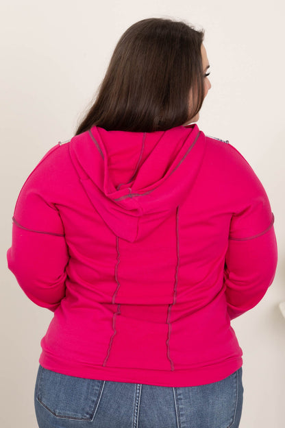 Breezy Knit Long Sleeve Hoodie Top