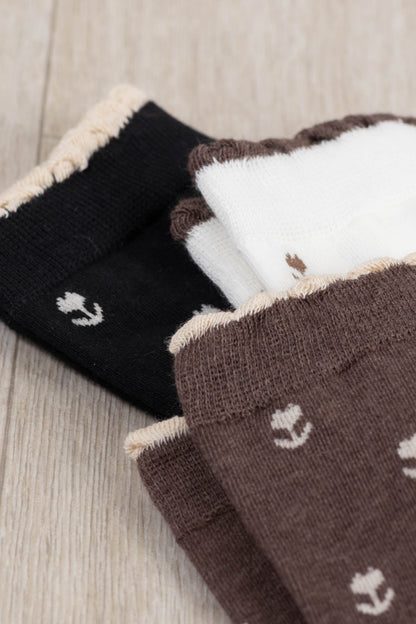 3-Pack Floral Crew Cotton Socks