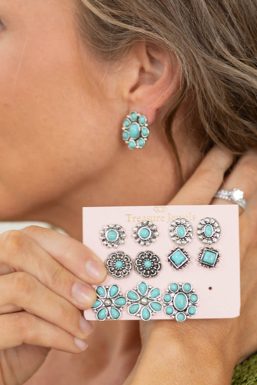 Boho Bloom Stud Set Earrings
