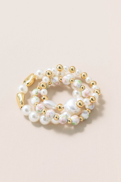 Bows & Pearls Bracelet Set