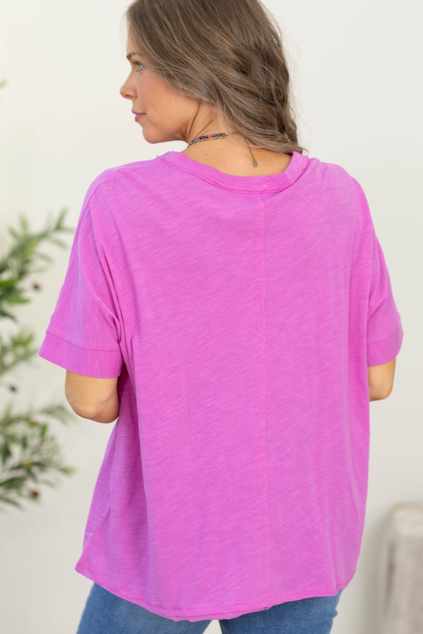 100% Cotton Short Sleeve Tee with Pocket