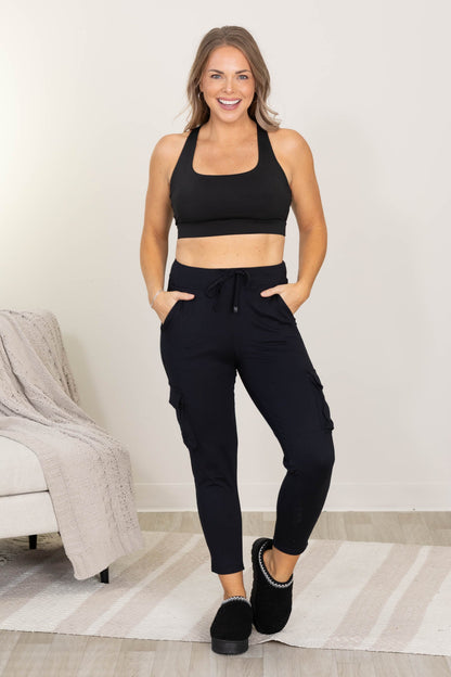 Black Venice Coreflow Slim Fit Cargo Jogger