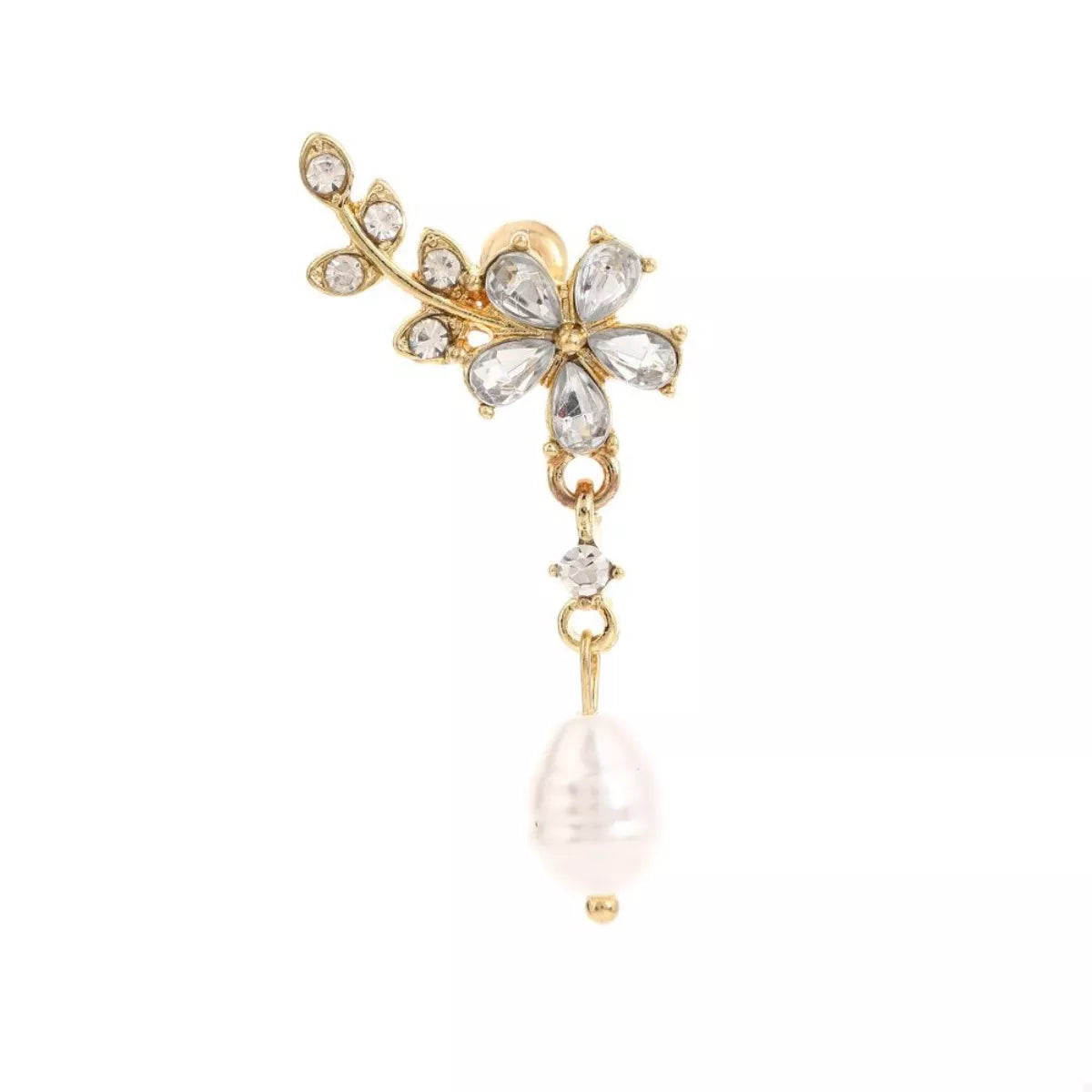 Flower Pearl Drop Earrings