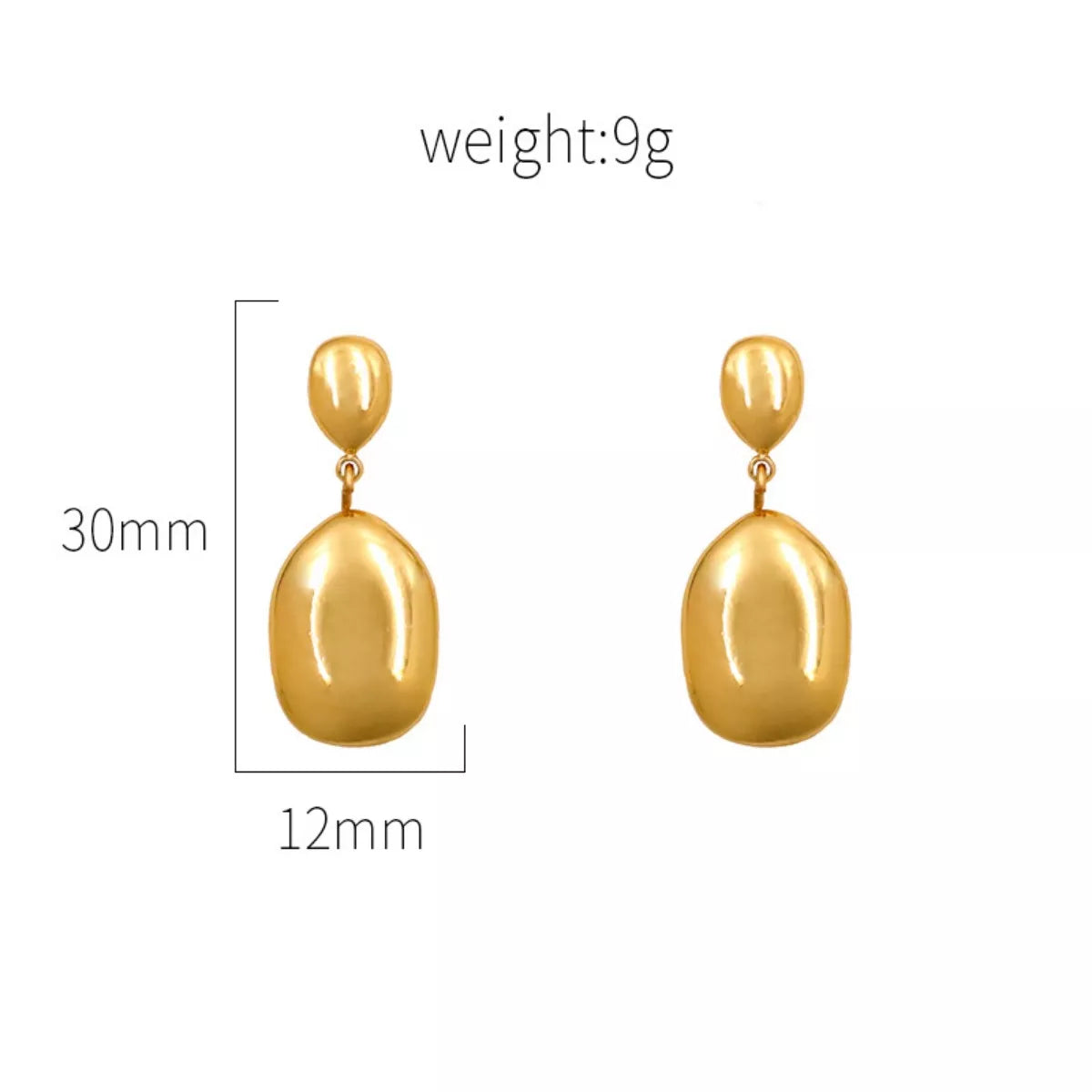 18K Gold-Plated Drop Earrings