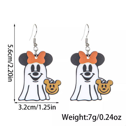 Halloween Mickey Ghost Dangle Earrings