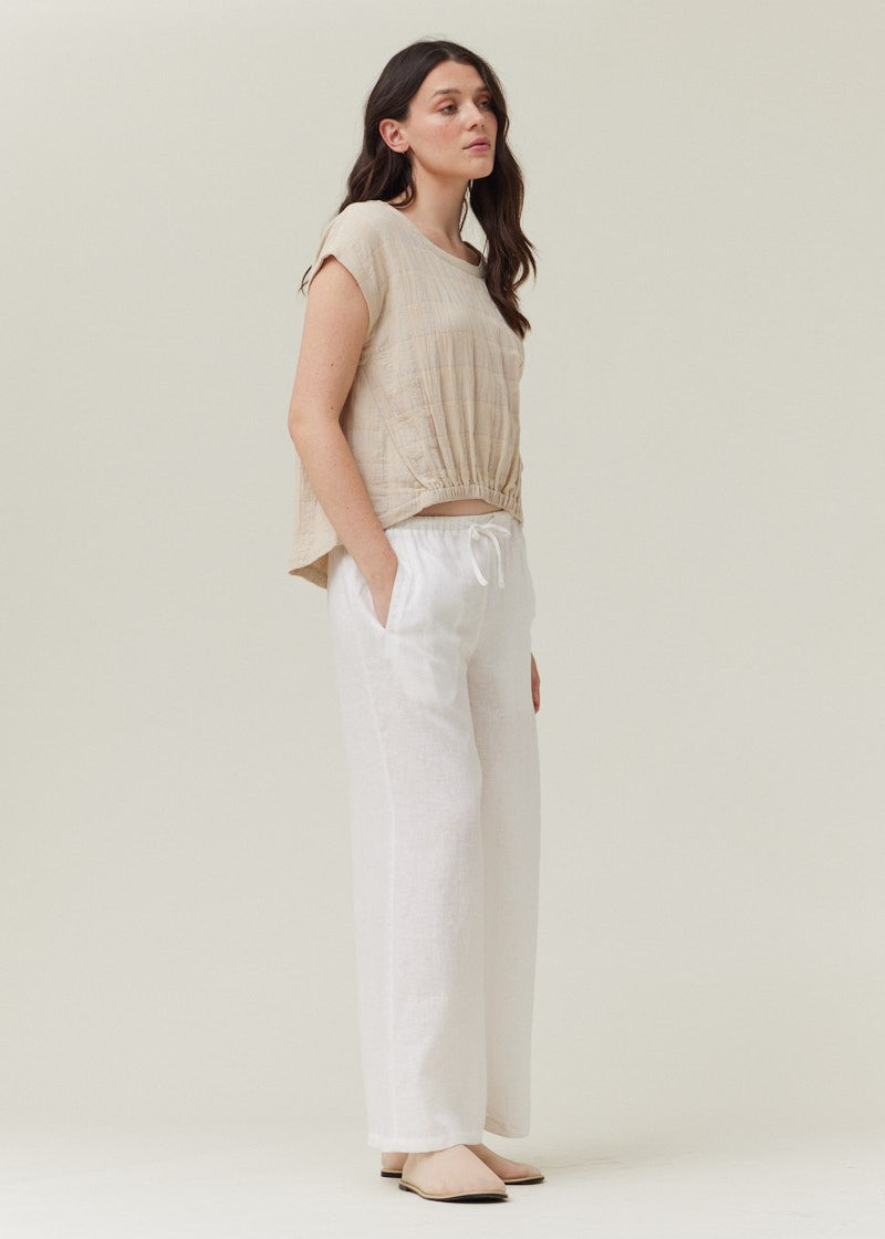 MEGAN GINGHAM GAUZE BLOUSE