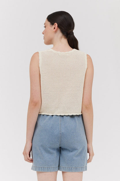 FRANNY CROCHET SWEATER VEST