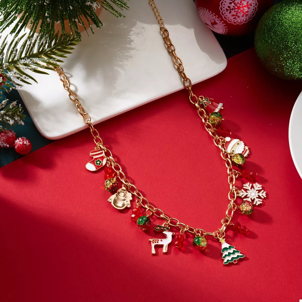 Christmas Themed Charm Necklace