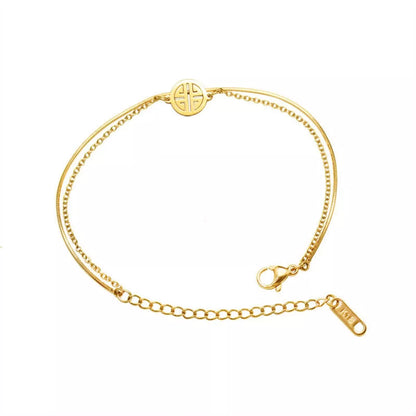 18K Gold-Plated Double Layered Bracelet