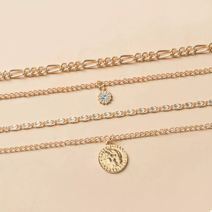Four Layered Pendant Necklace