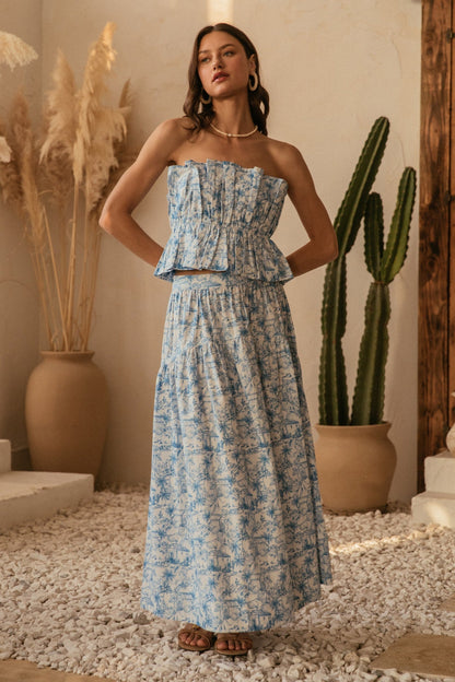 VALERIE PLEATED STRAPLESS TOP