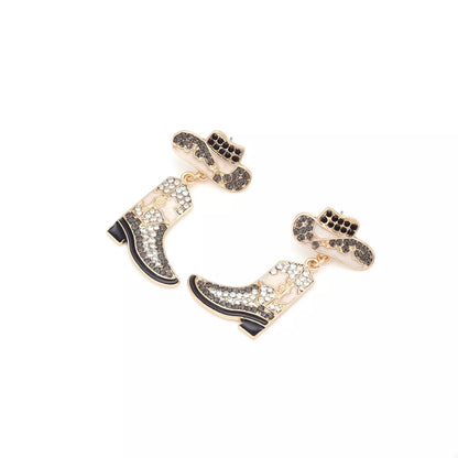 Cowboy Hat and Boot Dangle Earrings