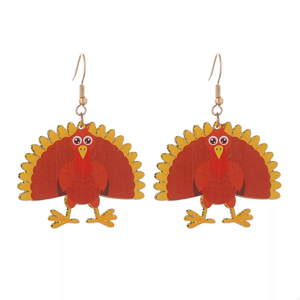 Thanksgiving Turkey Dangle Earrings