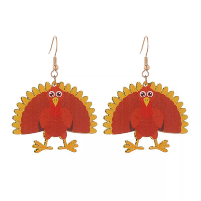 Thanksgiving Turkey Dangle Earrings