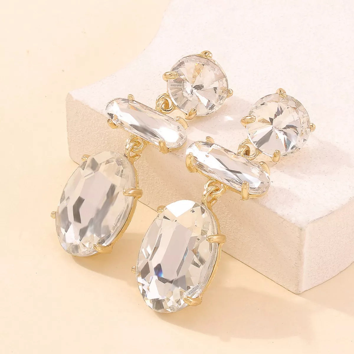 Alloy Geometric Dangle Earrings