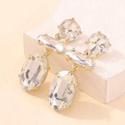 Alloy Geometric Dangle Earrings