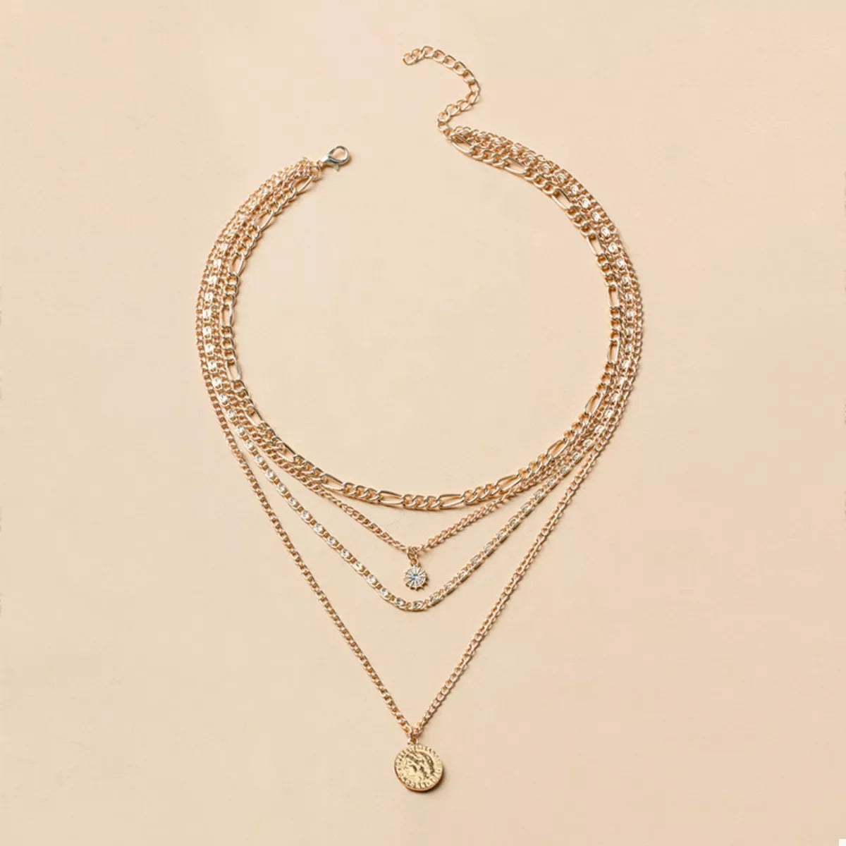 Four Layered Pendant Necklace