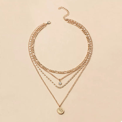 Four Layered Pendant Necklace