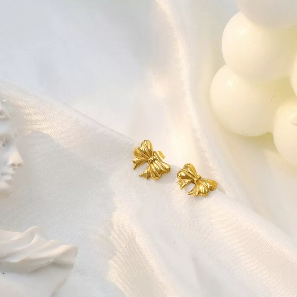 18K Gold-Plated Bow Earrings