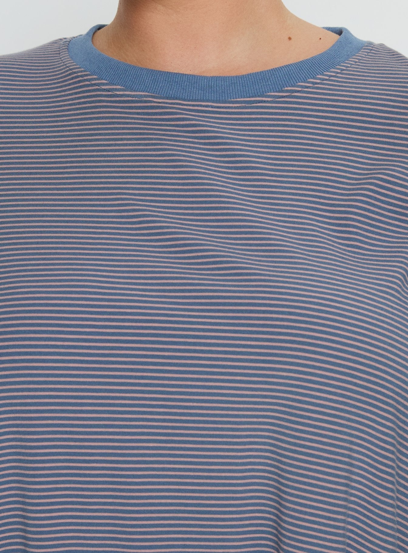 Marlah Long Sleeve Top Blue Stripe Curve