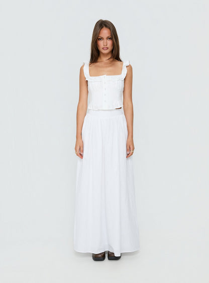 Isadoria Frill Top White