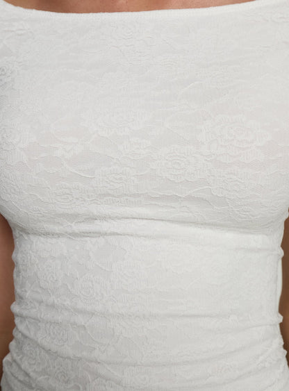 Cheirosa Off Shoulder Lace Top White