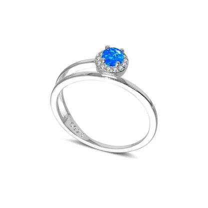 925 Sterling Silver Opal Ring