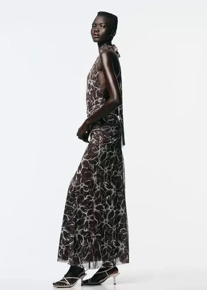 ARIA HALTER MAXI DRESS