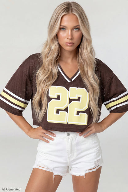 Mesh Cropped Jersey