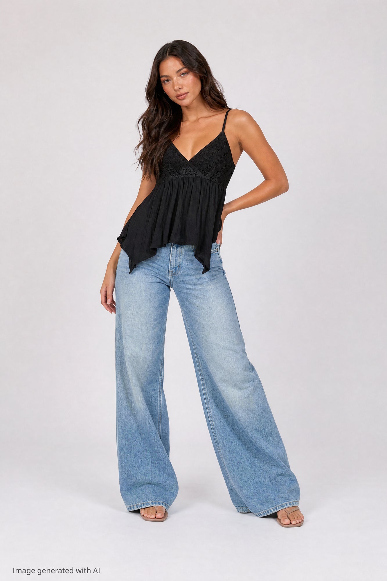 Surplice Babydoll Tank
