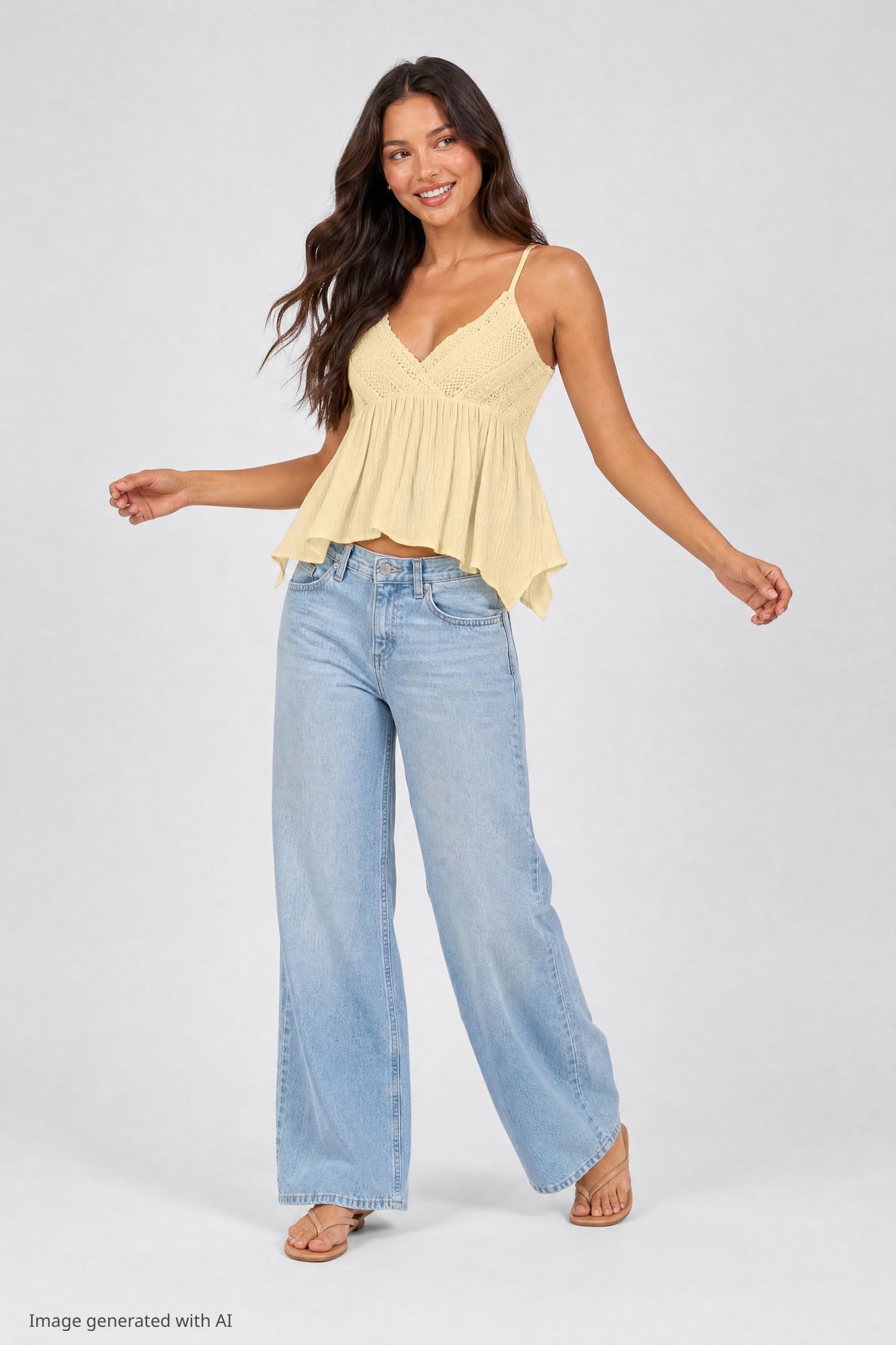 Surplice Babydoll Tank