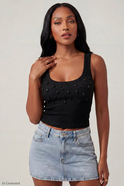 Teardrop Beaded Tank