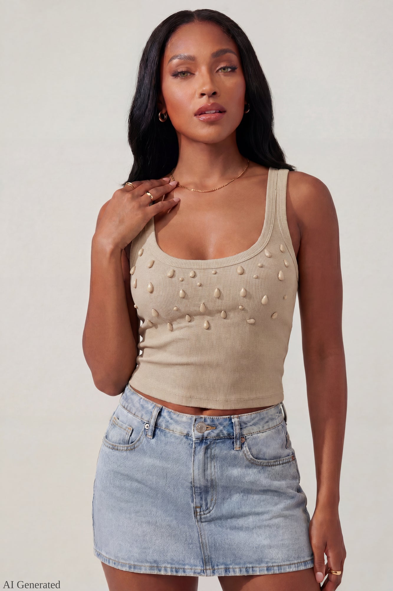 Teardrop Beaded Tank