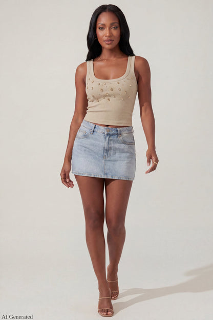 Teardrop Beaded Tank
