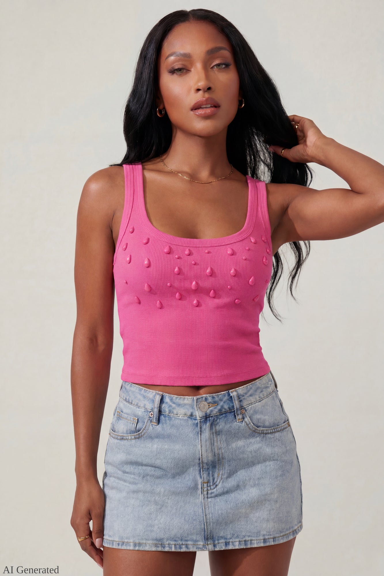 Teardrop Beaded Tank