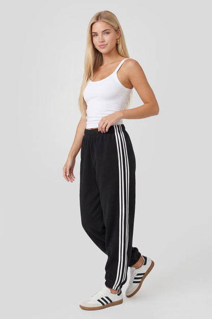 Striped Side Fleece Jogger