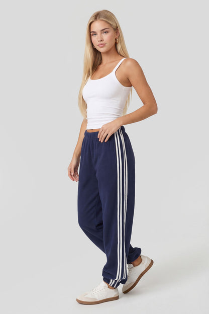 Striped Side Fleece Jogger