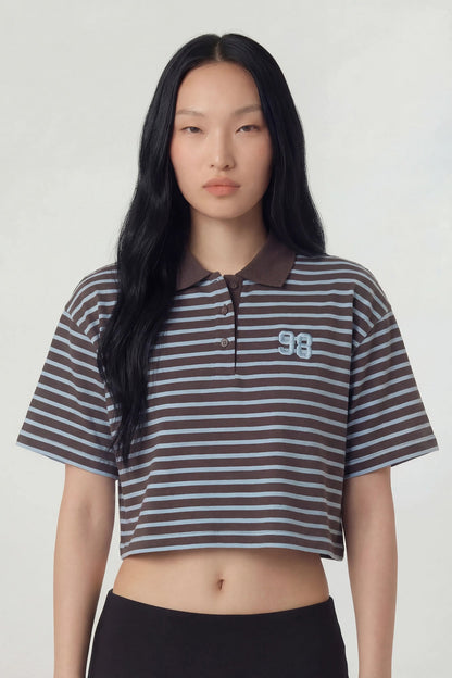 Embroidered Boxy Polo