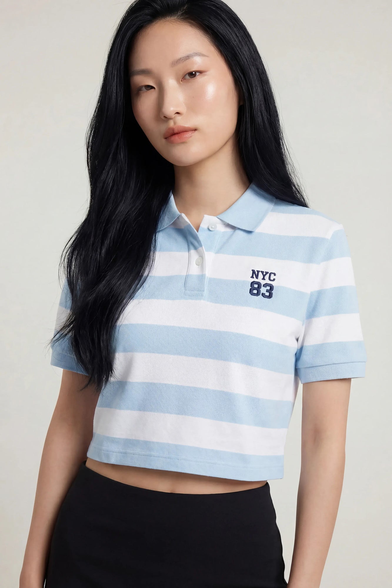 Embroidered Boxy Polo