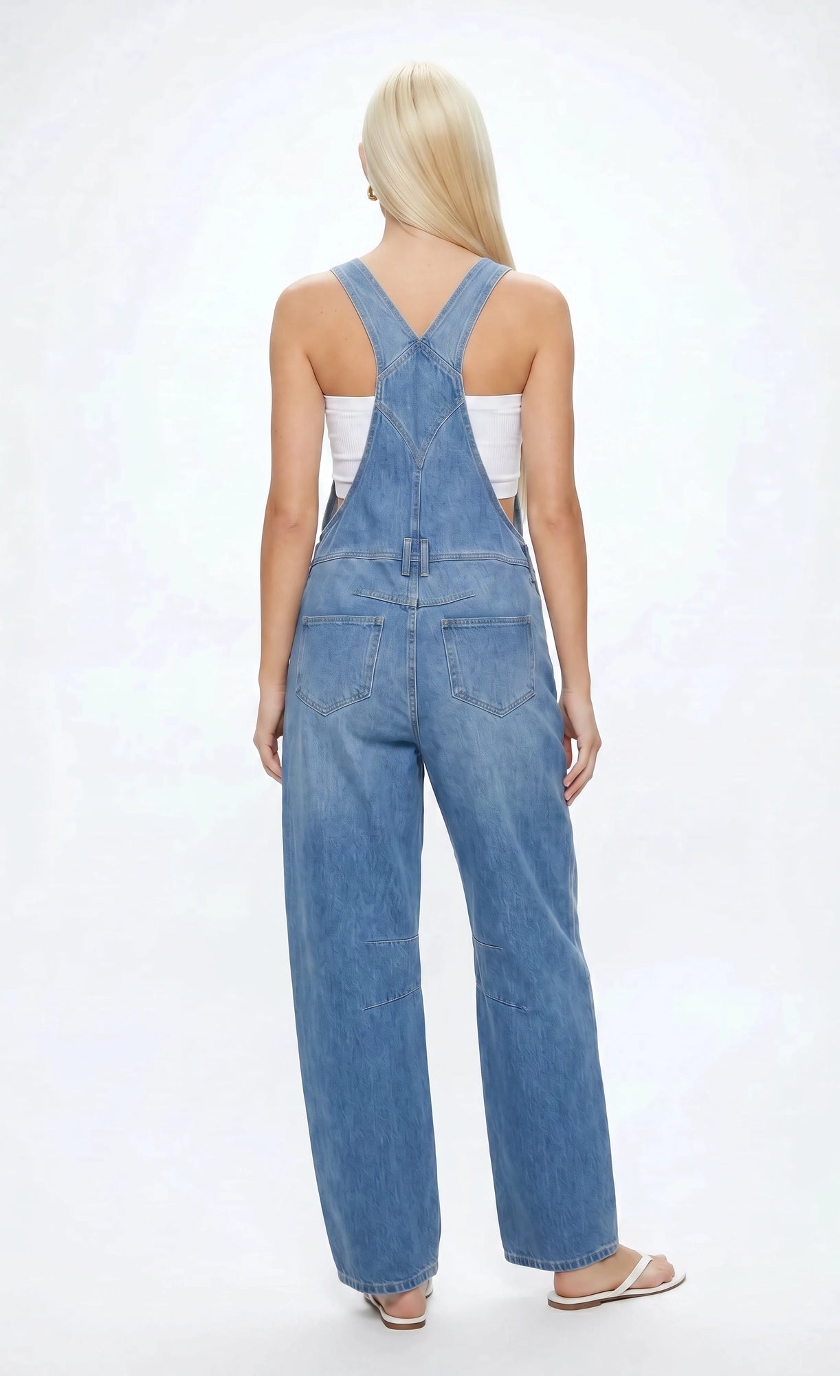 Graphic Denim Overalls