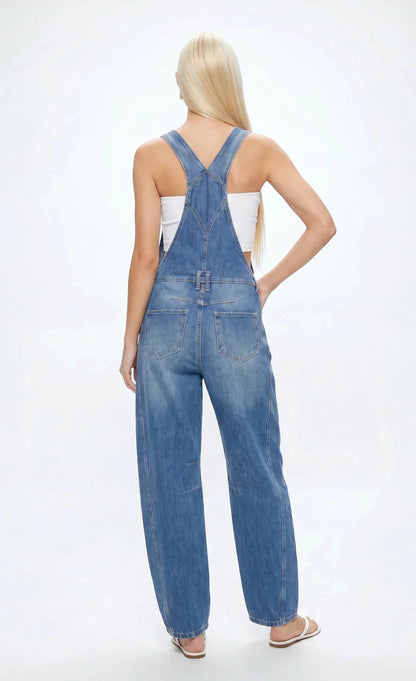 Graphic Denim Overalls