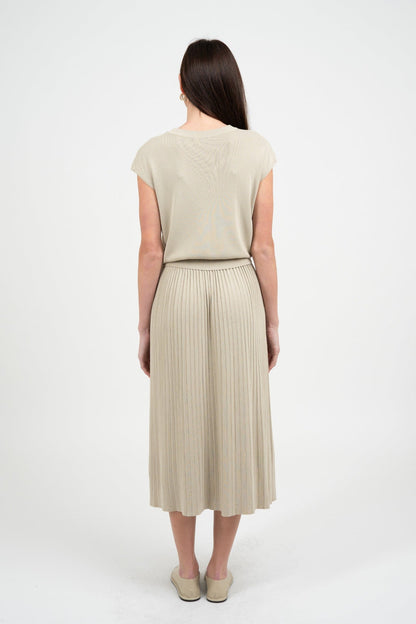 TAYLOR PLEATED MIDI SKIRT