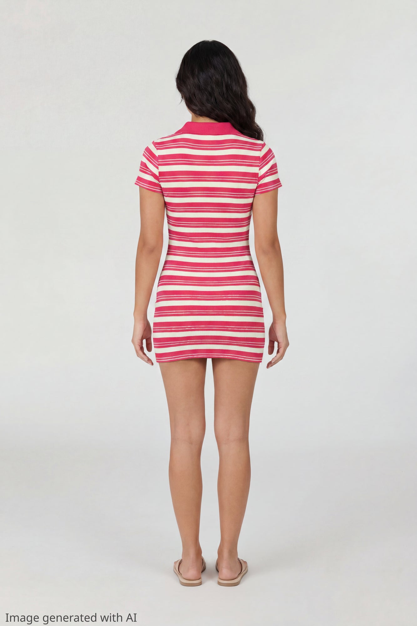 Striped Mini Polo Dress