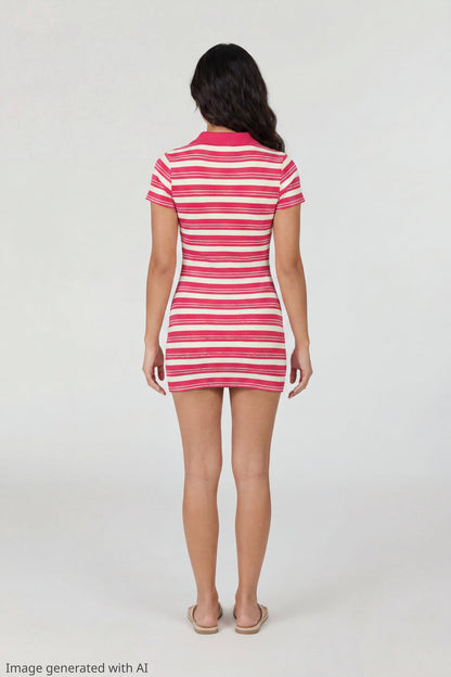 Striped Mini Polo Dress