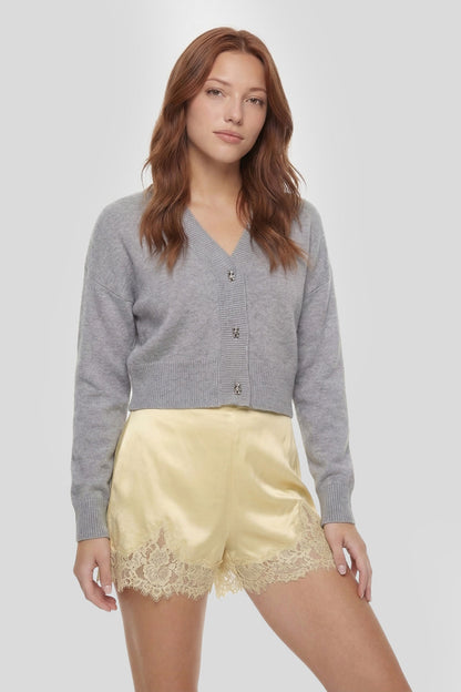 Satin Lace Trim Short
