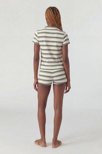 Striped Polo & Short Set