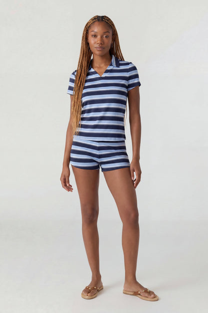Striped Polo & Short Set
