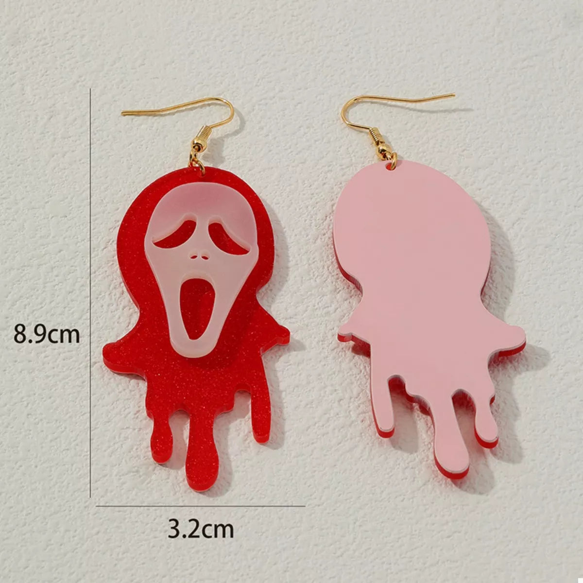 Halloween Ghost Scream Dangle Earrings