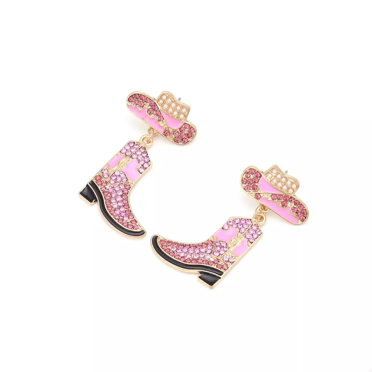 Cowboy Hat and Boot Dangle Earrings